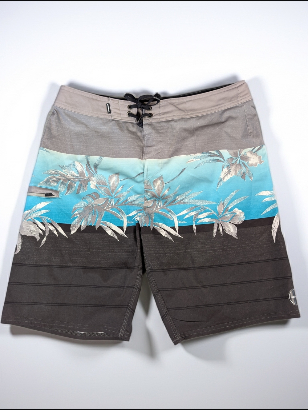 O'neill HyperFreak Board shorts Men's 32  Palm Black Grey Green